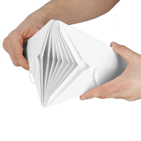 Gwiazda świąteczna papierowa 3d 60 cm zawieszka choinkowa biała