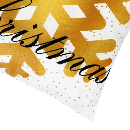 Poszewka dekoracyjna 40x40cm na poduszkę, jasiek ze złotą śnieżynką