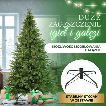 Choinka sztuczna premium 180 cm świerk naturalny PE jak żywy