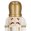 Dziadek do orzechów 30,5 cm z bębenkiem drewniany żołnierzyk złoty, figurka świąteczna