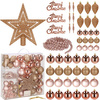 Bombki choinkowe 51 szt. ozdoby świąteczne zestaw rose gold 