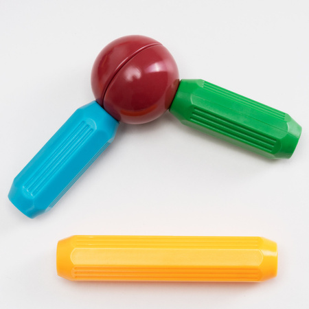 Klocki magnetyczne konstrukcyjne 3D duży zestaw 100 szt. patyczki i kulki