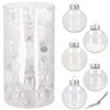 Bombki choinkowe 30 szt. przeźroczysty 7 cm zestaw choinkowy