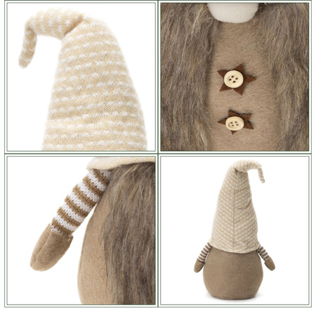 Skrzat świąteczny, stojący dekoracja do wnętrz krasnal 50 cm gnom, figurka na święta