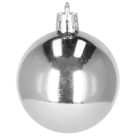 Bombki choinkowe 12 szt. ozdoby świąteczne zestaw 3 cm srebrny