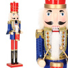 Dziadek do orzechów 51 cm drewniany żołnierzyk niebieski, figurka świąteczna