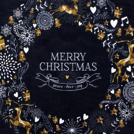 Poszewka dekoracyjna 40x40cm na poduszkę, jasiek świąteczny okrąg