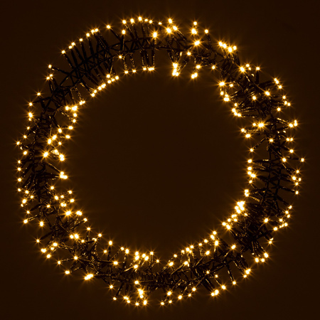 Wieniec świąteczny 300 LED dekoracja świetlna na drzwi 40 cm 8 trybów świecenia, IP44 ciepły biały