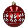 Bombki choinkowe 30 szt. ozdoby świąteczne zestaw 5cm biało-czerwone