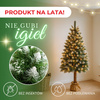 Choinka na pniu sztuczna 140 cm sosna diamentowa ośnieżona jak żywa premium
