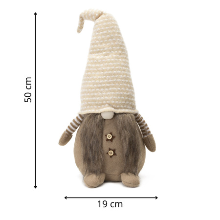 Skrzat świąteczny, stojący dekoracja do wnętrz krasnal 50 cm gnom, figurka na święta