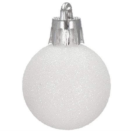 Bombki choinkowe 40 szt. ozdoby świąteczne różowe, białe