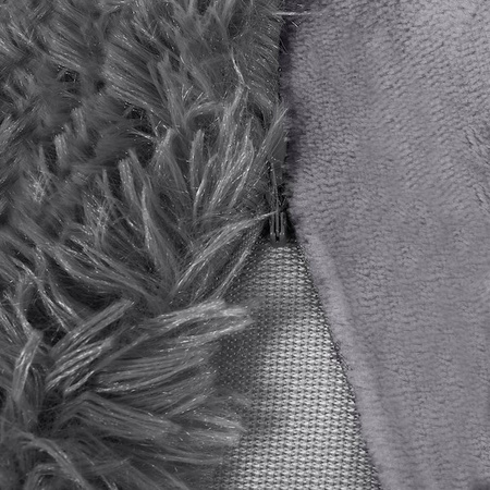 Poszewka dekoracyjna na poduszkę, włochacz 40x40cm grafit