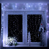 Kurtyna świetlna 300 led girlanda, lampki wewnętrzno-zewnętrzne sople biały zimny + flash