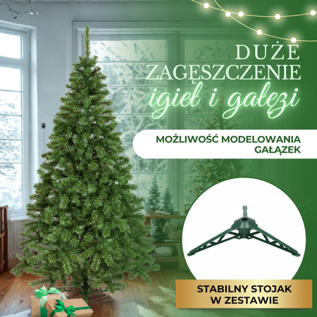 Choinka sztuczna premium 220 cm jodła zielona