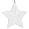 Bombka choinkowa, dekoracja świąteczna do stroika, gwiazda 15 cm nietłukąca, biała