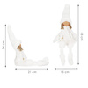 Laleczka 34 cm ozdoba świąteczna, figurka świąteczna, gnom biały