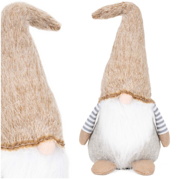 Skrzat świąteczny 38 cm figurka bożonarodzeniowa ozdoba krasnal gnom stojący