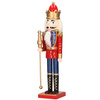 Dziadek do orzechów 50 cm drewniany żołnierzyk z berłem multikolor, figurka świąteczna