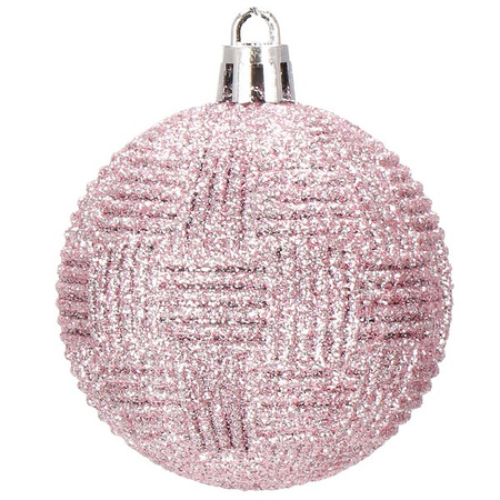 Bombki choinkowe 101 szt. ozdoby świąteczne zestaw biały, różowy