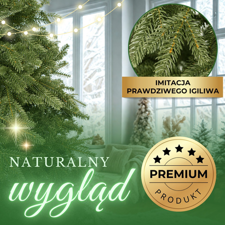 Choinka sztuczna premium 210 cm świerk drzewko bożonarodzeniowe
