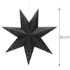 Gwiazda świąteczna papierowa zawieszka choinkowa czarna ażurowa 3D