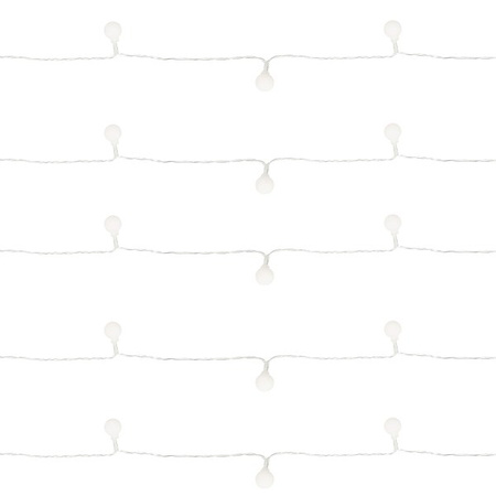 Lampki choinkowe 50 Led kuleczki biały ciepły z programatorem na baterie