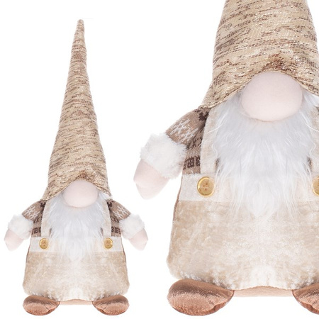 Mikołaj 35cm ozdoba świąteczna, krasnal świąteczny, gnom złoty