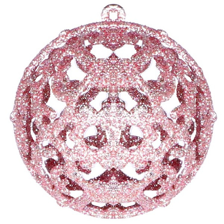 Bombki choinkowe 100 szt. ozdoby świąteczne zestaw 6/4/3 cm różowe