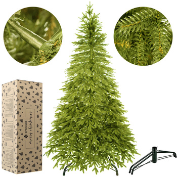 Choinka sztuczna 220 cm premium świerk PE choinka jak żywa