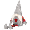 Pani skrzat 48 cm krasnal świąteczny, gnom ze zwisającymi nóżkami szary