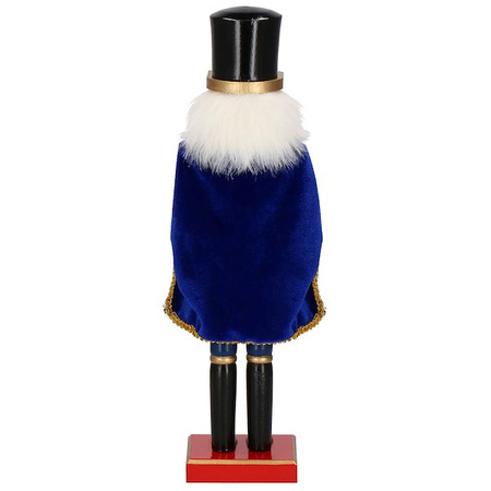 Dziadek do orzechów 38 cm drewniany żołnierzyk z peleryną multikolor, figurka świąteczna