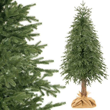 Choinka sztuczna na pniu 220 cm świerk PE jak żywy