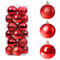 Bombki choinkowe na choinkę 4 cm zestaw 20 szt. czerwone