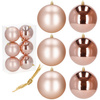 Bombki choinkowe 6 szt. ozdoby świąteczne zestaw 10 cm rose gold