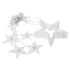 Kurtyna świetlna 92 led girlanda gwiazdki, lampki wewnętrzno-zewnętrzne sople zimny biały