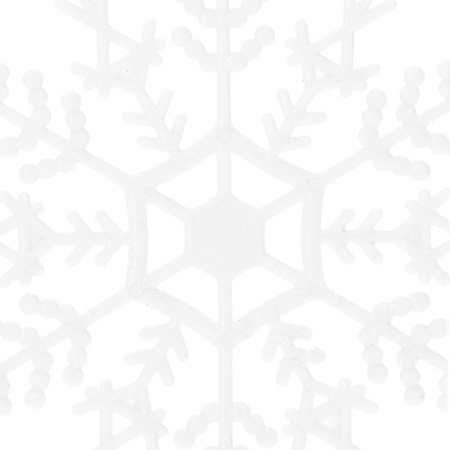 Zawieszka choinkowa 12 szt. śnieżynka 12 cm świąteczna ozdoba biały brokat