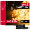 Wąż świetlny 480 Led biały ciepły 21,5 m z programatorem IP44