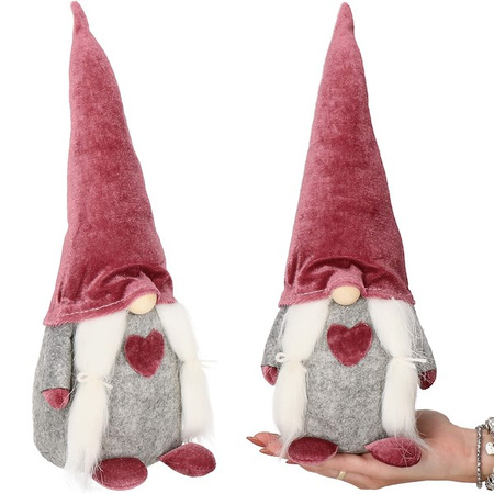 Pani skrzat 37cm ozdoba świąteczna, krasnal świąteczny, gnom welur