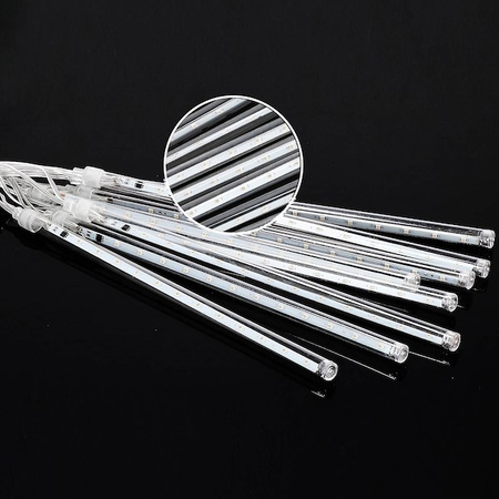 Lampki choinkowe 480 Led sople 10 szt. padający śnieg meteory zewnętrzne niebieskie