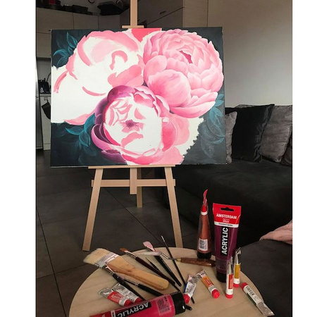 Sztaluga malarska 175cm drewniany stojak trójnożny do malowania