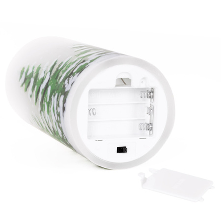 Świeca LED na baterie do stroików, dekoracyjna zestaw 3 szt. świąteczny wzór