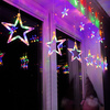 Kurtyna świetlna multikolor 138 Led lampki wewnętrzno-zewnętrzne gwiazdy z programatorem