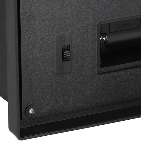 Kominek LED na baterie 27,5x19,5x12 cm dekoracyjna lampa z efektem płomienia, czarne