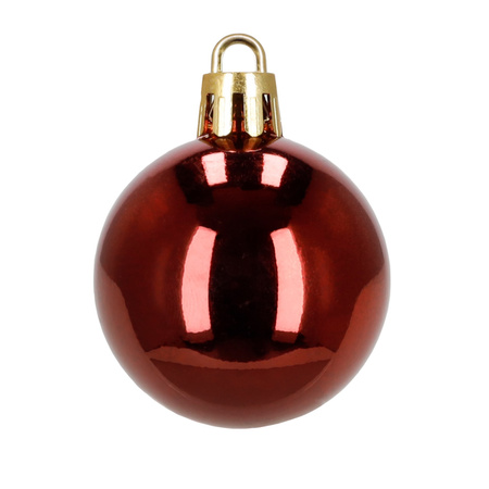 Bombki choinkowe, zawieszki zestaw 40 szt. dekoracje świąteczne do stroika, nietłukące bordowo-czerwone