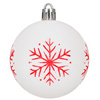 Dekoracje choinkowe, bombki matowe 12 szt. 7 cm ozdoby świąteczne z wzorami, białe