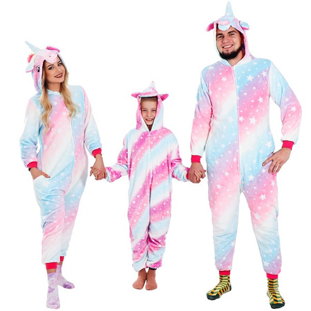 Piżama jednoczęściowa kigurumi dziecięcy kombinezon jednorożec rozmiar 130-140 cm