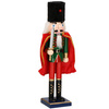 Dziadek do orzechów 38 cm z mieczem, drewniany żołnierzyk zielono-czerwony, figurka świąteczna