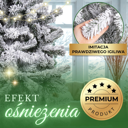 Choinka na pniu 220 cm sztuczna świerk śnieżony