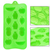 Foremka do lodu elastyczna silikonowa tacka na 11 kostek lodu w kształcie owoców zielona